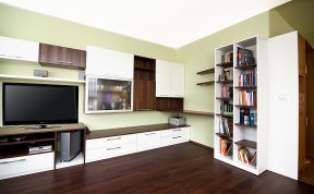 Návrh a realizace obývacího pokoje s pracovnou